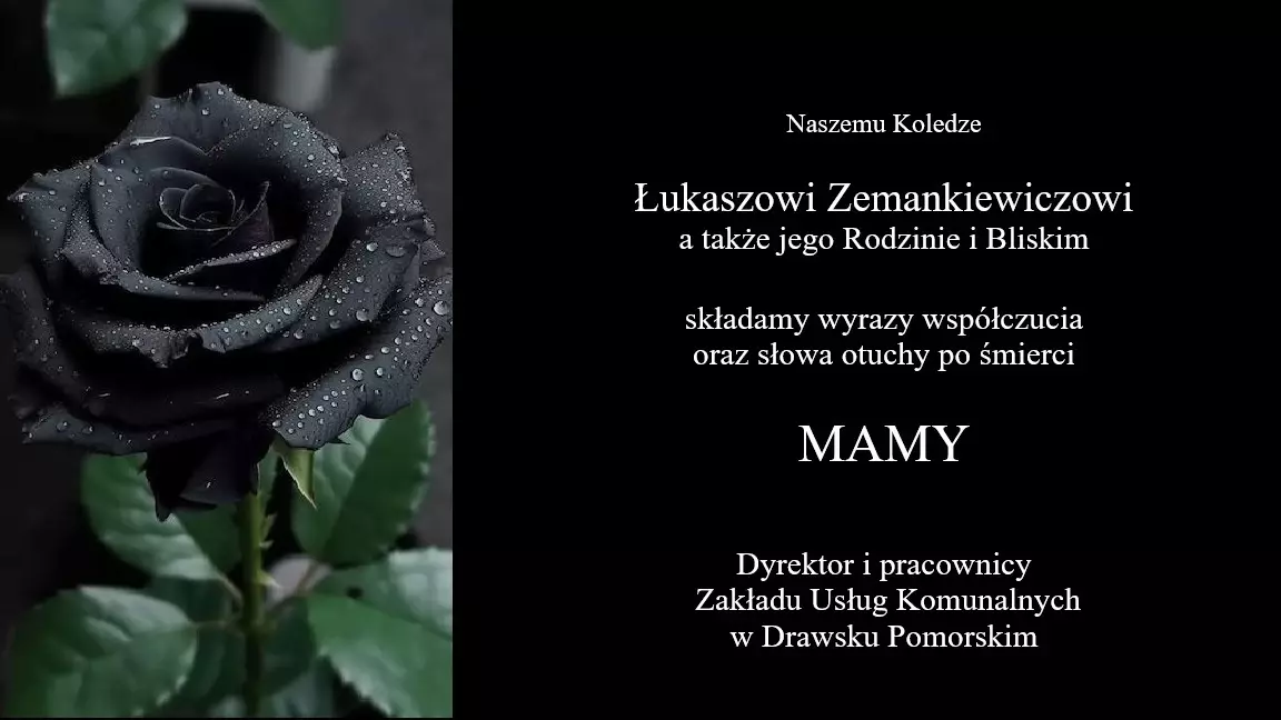 Zdjęcie do Kondolencje